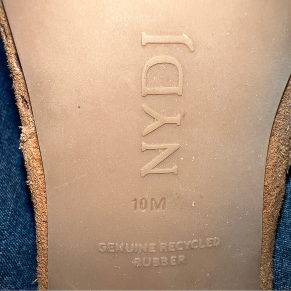 NYDJ Women's Gabbe Suede Peep Toe Heel Bootie Rust Size 10M - Picture 11 of 11
